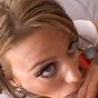 Blonde babe Holly Wellin gagging on a wet cock