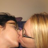 Two hot MILFs in glasses getting fucked in threesome