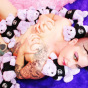 tattooed goth chick gets nude with stuffed animals