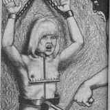 Nipple torture, brutal crotch rope and extreme bondage artworks