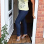 Danica strips naked from her jeans and vest top