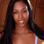 Sweet ebony slut pulls her panties into her crotch