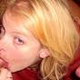 Blonde Slurping Glass of Cum