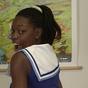 Tasty ebony babe in cheerleaders outfit