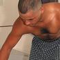 Rock-hard and tasty brotha in the bathroom