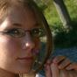 Cute chick with glasses